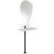 Espelho com prateleira em metal e mármore branco 65x30x185 cm Espelho com prateleira em metal e mármore branco 65x30x185 cm