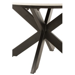 Table de salon en marbre avec pied métal