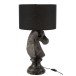 Lampe pièce d'échec en résine noir 31x31x61 cm