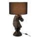 Lampe pièce d'échec en résine noir 31x31x61 cm