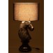 Lampe pièce d'échec en résine noir 31x31x61 cm