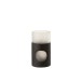 Vase rond bicolore en verre noir 12x12x21 cm Vase rond bicolore en verre noir 12x12x21 cm