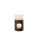 Vase rond bicolore en verre noir 12x12x21 cm Vase rond bicolore en verre noir 12x12x21 cm