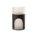 Vase rond bicolore en verre noir 18x18x31 cm Vase rond bicolore en verre noir 18x18x31 cm