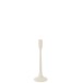 Candelabro em metal branco 11x11x30 cm