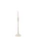 Candelabro em metal branco 11x11x30 cm