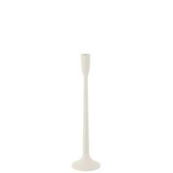 Candelabro hierro opaco blanco Alt. 41 cm