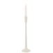 Candelabro em metal branco 11x11x41 cm