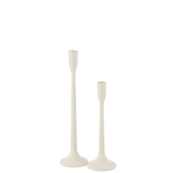 Chandelier en métal blanc 11x11x41 cm