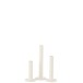 Lot de 3 chandeliers en métal blanc 7x7x21 cm