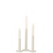 Lot de 3 chandeliers en métal blanc 7x7x21 cm