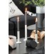 Lot de 3 chandeliers en métal blanc 7x7x21 cm