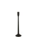 Candelabro em metal preto 11x11x41 cm