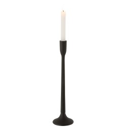 Candelabro em metal preto 11x11x41 cm