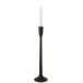 Candelabro em metal preto 11x11x41 cm
