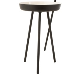 Lote de 3 mesas nido de metal blanco 52x52x58 cm