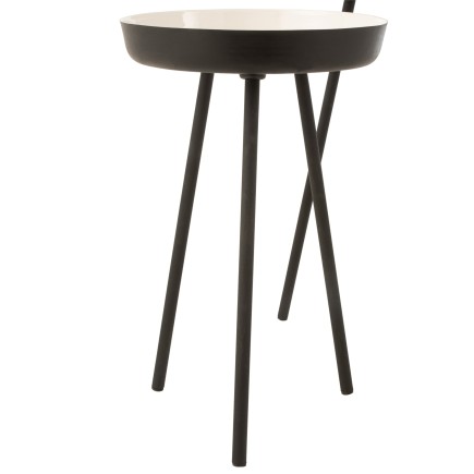 Lote de 3 mesas nido de metal blanco 52x52x58 cm