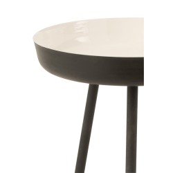 Lote de 3 mesas nido de metal blanco 52x52x58 cm