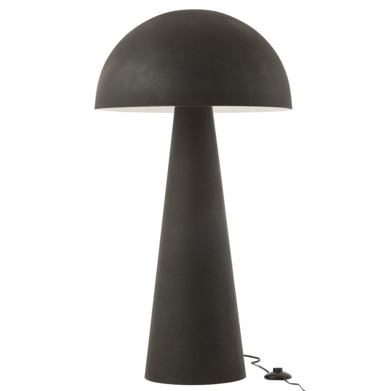Lámpara de seta de metal negro 51x51x97.5 cm