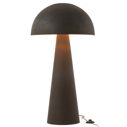 Candeeiro cogumelo em metal preto 51x51x97,5 cm