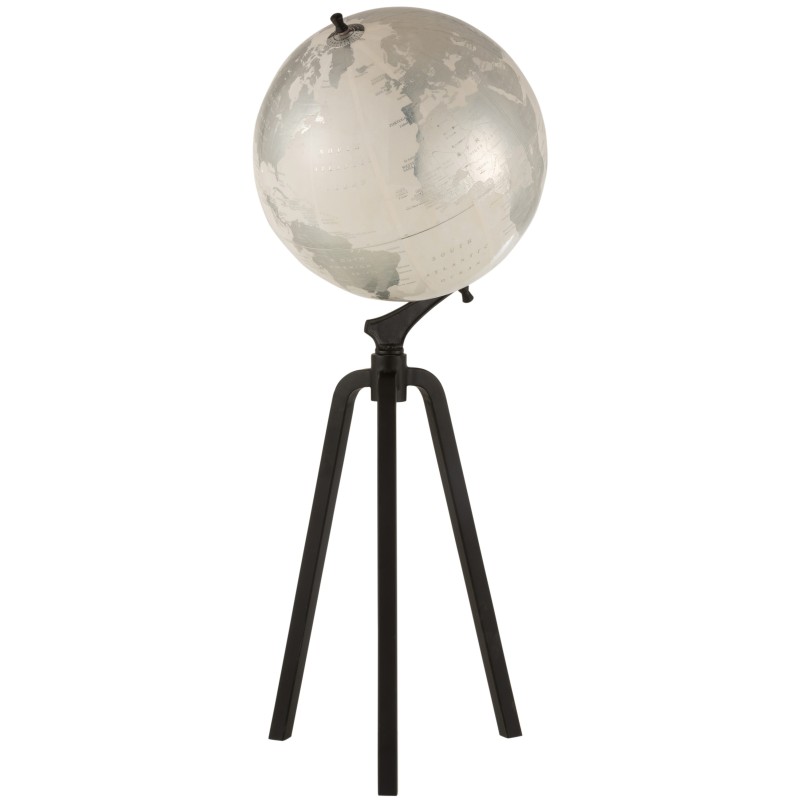 Globo terrestre com suporte em branco 38x38x103 cm