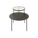 Console 2 niveaux en métal noir 101x70x50 cm Console 2 niveaux en métal noir 101x70x50 cm