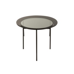 Console 2 niveaux en métal noir 101x70x50 cm